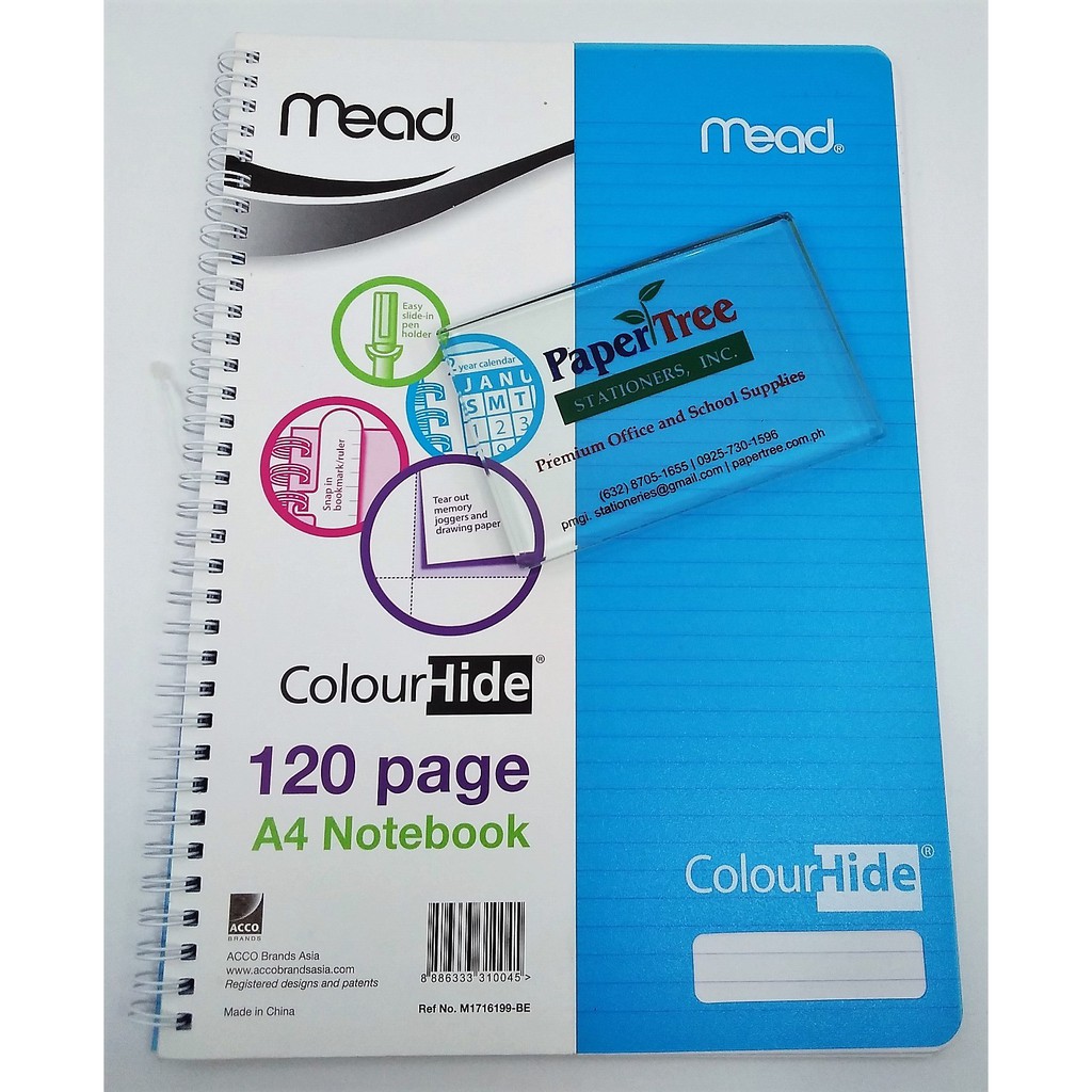 Mead Colorhide A4 Notebook - 120 pages | Shopee Philippines