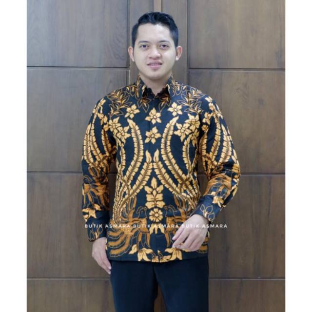 PRIA KEMEJA Sawung galing sogan Men's premium Long Sleeve solo batik ...