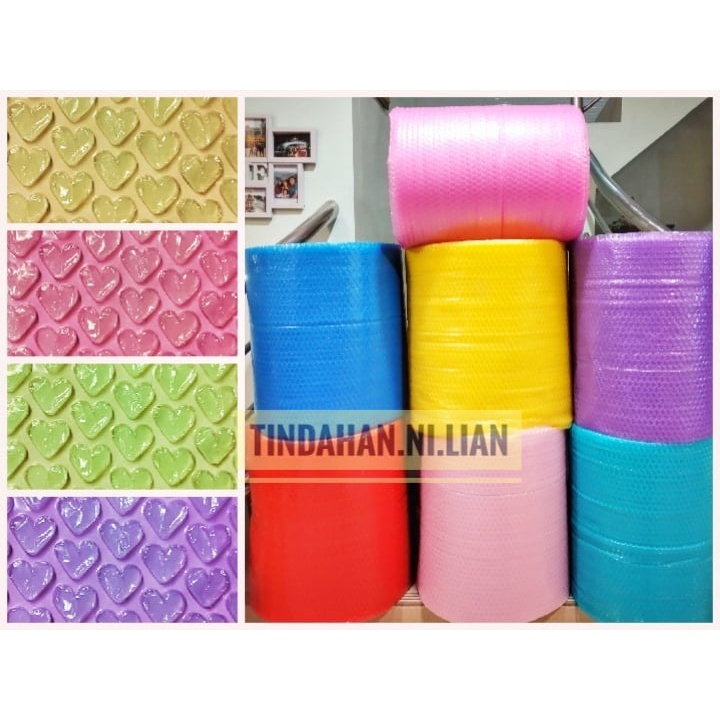 Heart Shape Colored Bubble Wrap 20" Sold per 50M or 1 Roll, FREE ...