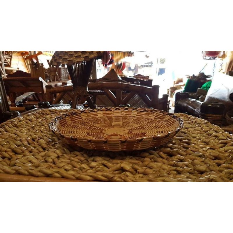 NETO RATTAN NATIVE PLATES/REUSABLE/FRUIT TRAY BASKET/COCO MIDRIB PLATE ...