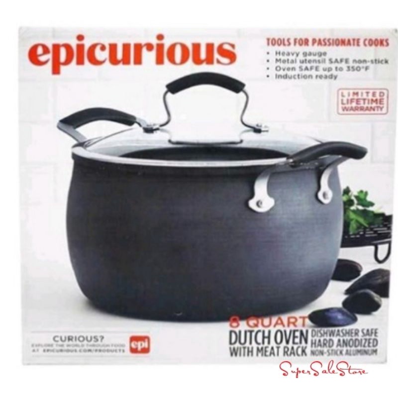 Epicurious 8 Quat Dutch Oven with Metal Rack Shopee Philippines