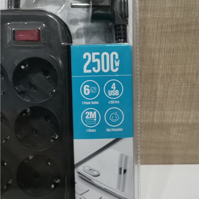Ldnio Secret-G Power Socket 6 Stop 4 USB 2M (SE6403) | Shopee Philippines