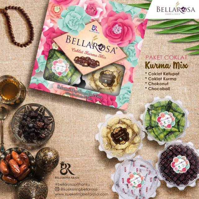 Dates Chocolate Dates Mix Eid Package - Bellarosa Date Mix | Shopee ...