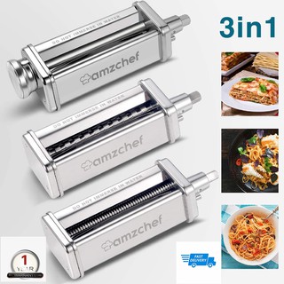 VEVOR Pasta Attachment for KitchenAid Stand Mixer Stainless Steel Pasta Roller Cutter Set Including Pasta Sheet Roller Spaghetti and Fettuccine