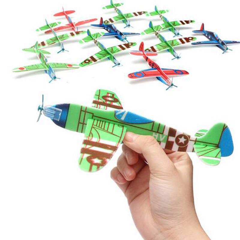3pcs DIY Kids Toys Hand Throw Aircraft Flying Glider Toy Planes