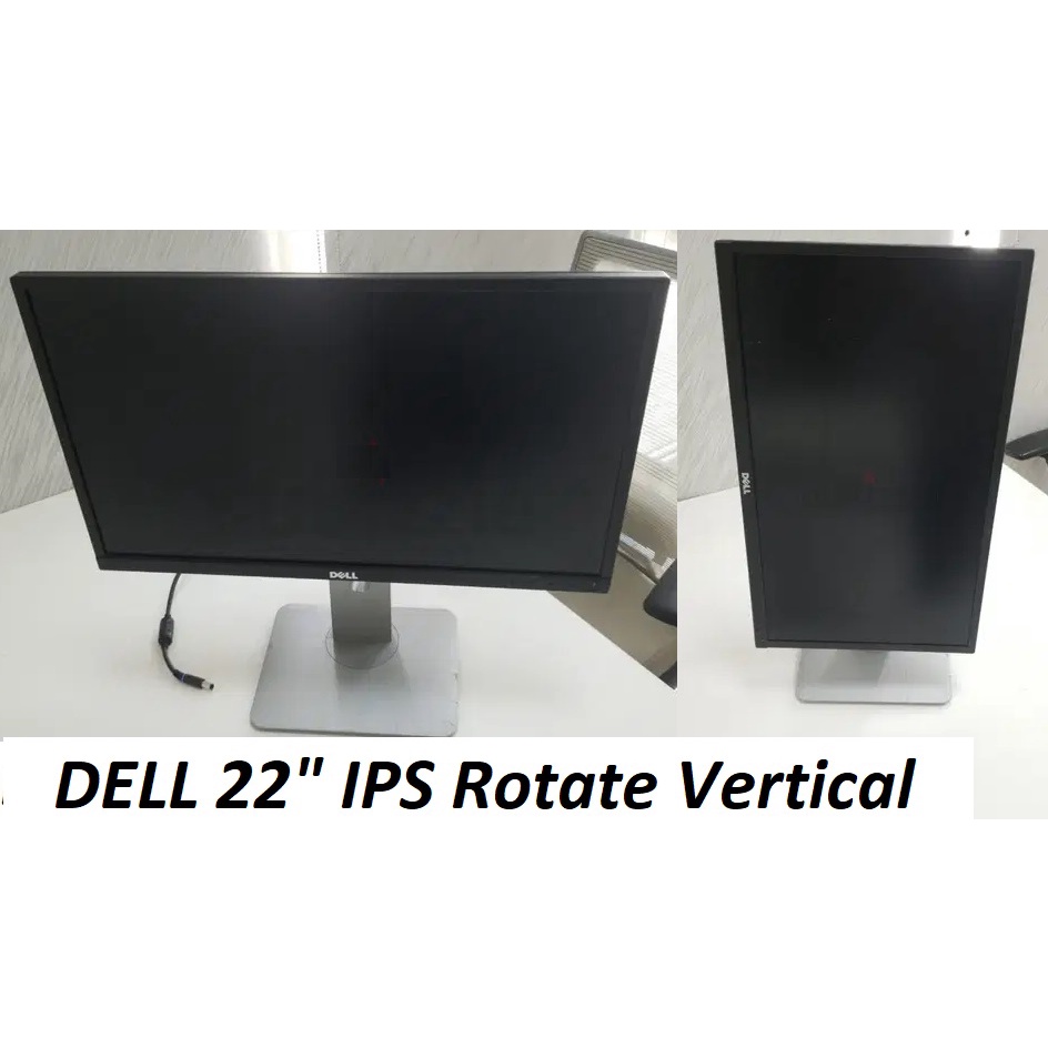 DELL 24 inch IPS LED monitor. Rotate Vertical,Height Adjustable USB, DP, FullHD 1080p Wide,VESA