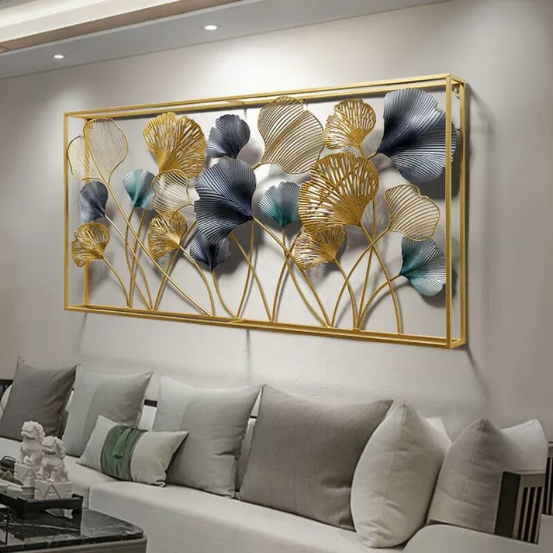 Modern Large Luxury 3D Metal Iron Wall Decoration Elegant Home Living ...