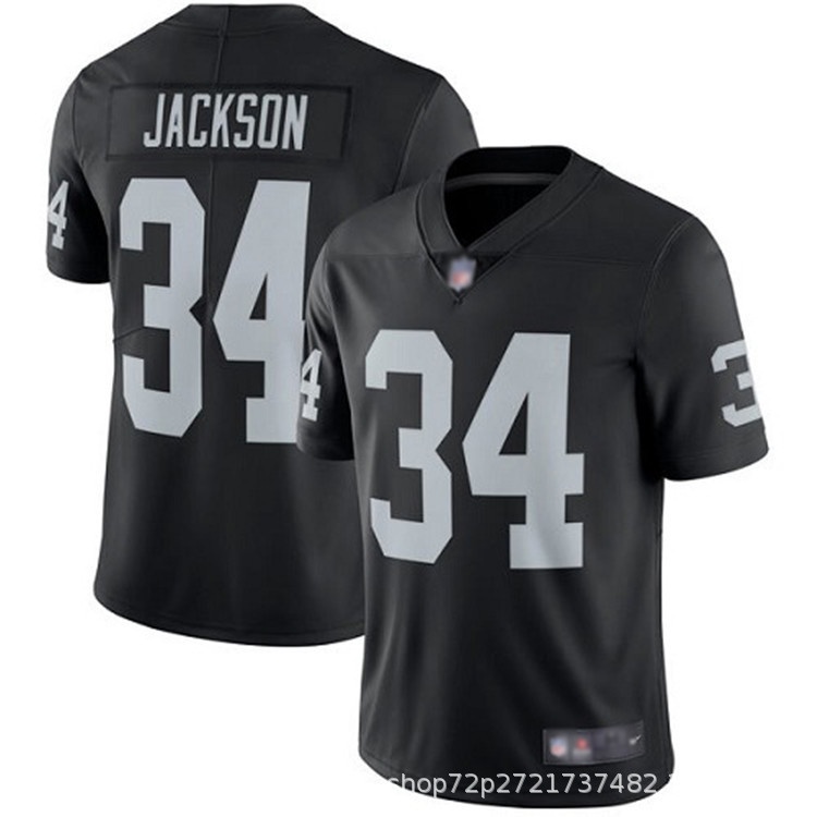 Original Nfl Football Clothes Raider 4#24#28# Black and White Legendary ...