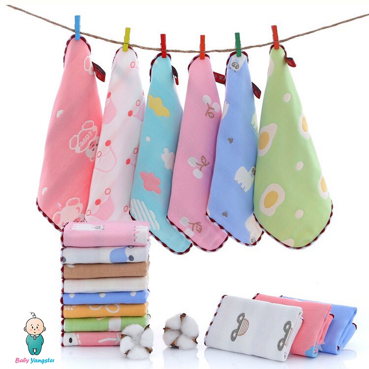 1 pc Super Thick and Soft Muslin 3-layer Cotton gauge Handkerchief for ...