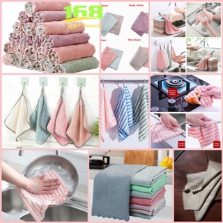 5Pcs Kitchen Cleaning Towels Cotton Dishcloth Super Absorbent Non