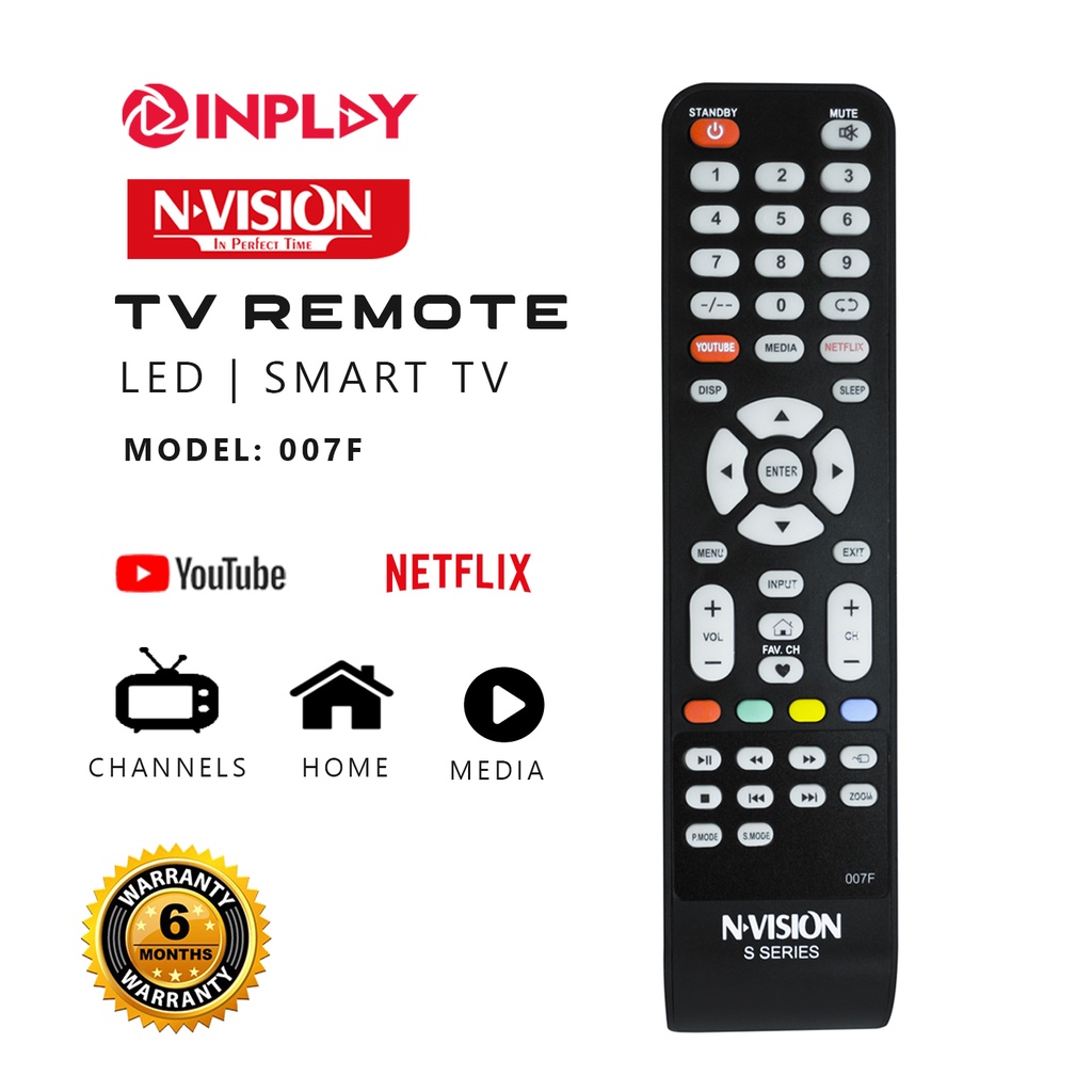Nvision Smart TV Remote Control 007F For Smart TV | Shopee Philippines