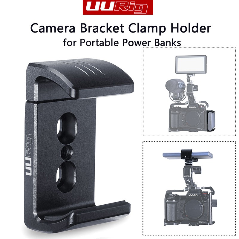 Uurig r010 camera bracket Clamp holder for portable power Bank mobile