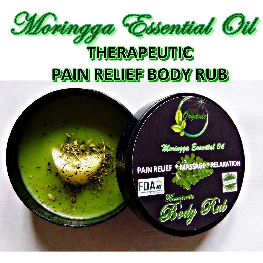 Pain Relief Body Rub Body Balm Spa Massage Moringa Essential Oil By Pure Organic For Body Pain