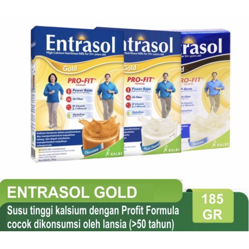 Entrasol gold 185 grams (complete nutritional milk for the elderly) 3 ...