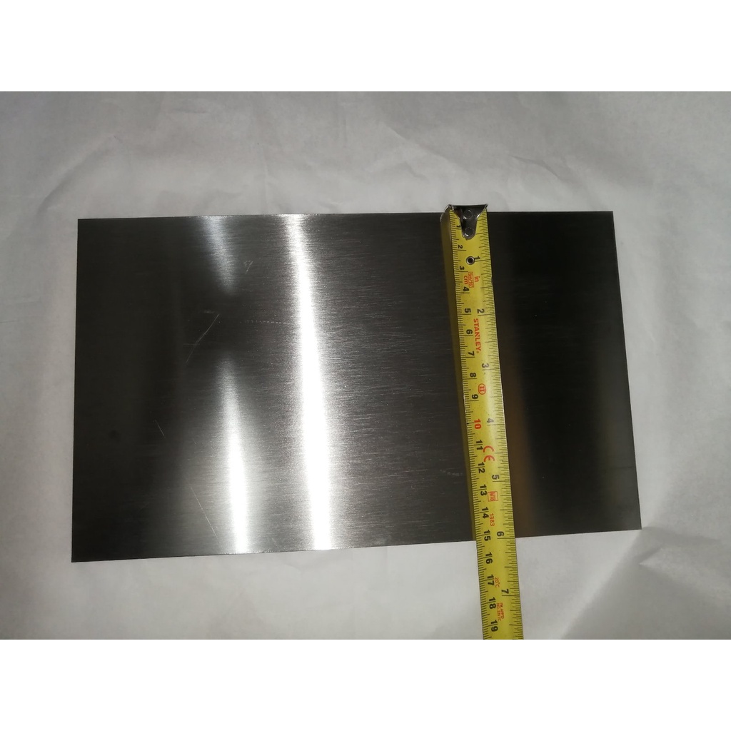 Stainless Steel Sheet 1.5mm thick, 154mm x 254mm (6in. X 10in.), 2b