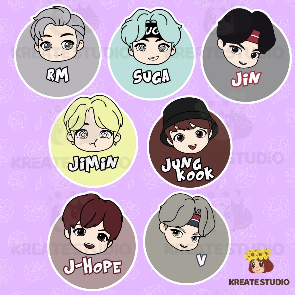 BTS TINYTAN WITH NAME - Waterproof Vinyl Sticker (Mic Drop Inspired ...