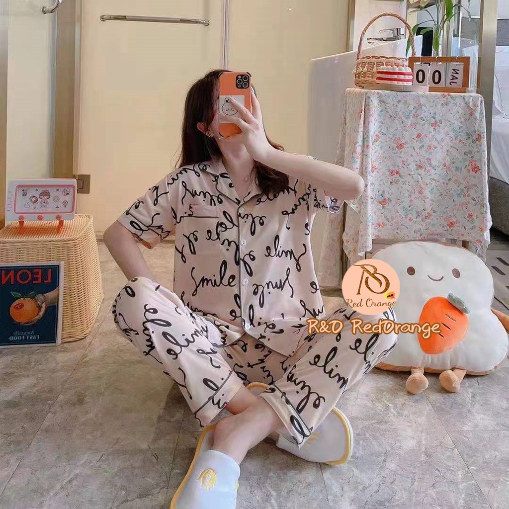 R&O Pajama Korean women sleepwear short sleeve homewear Lapel suit ...