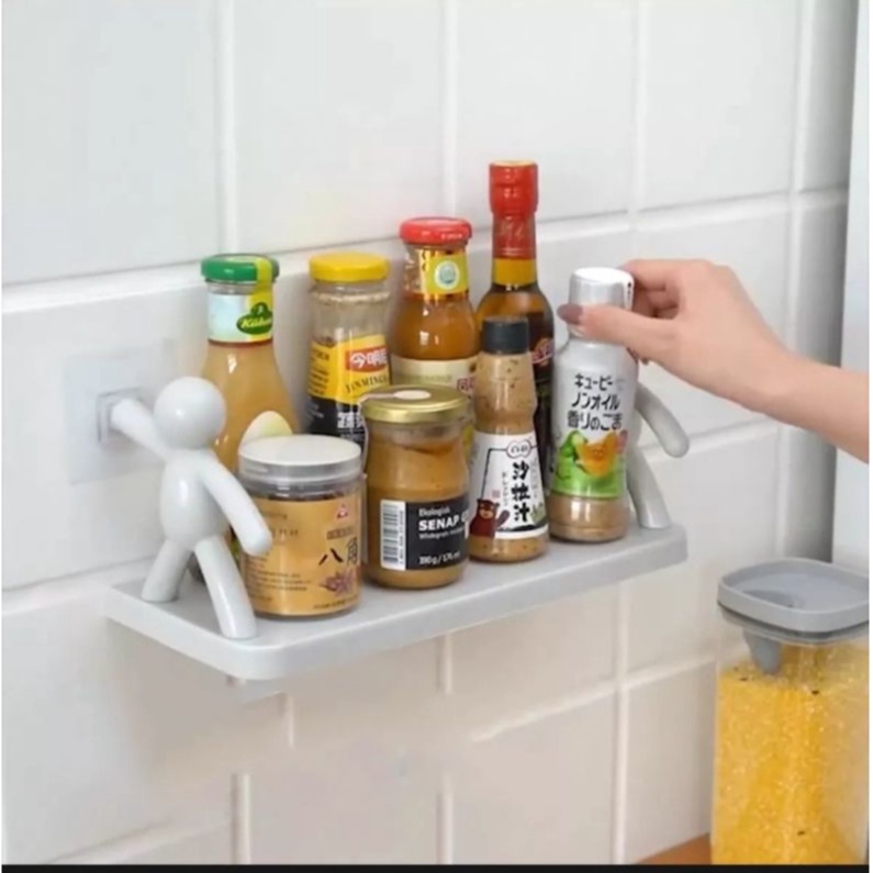 Wall Mount Bracket Storage Rack Hanger Stand Holder Human Hook Rack ...