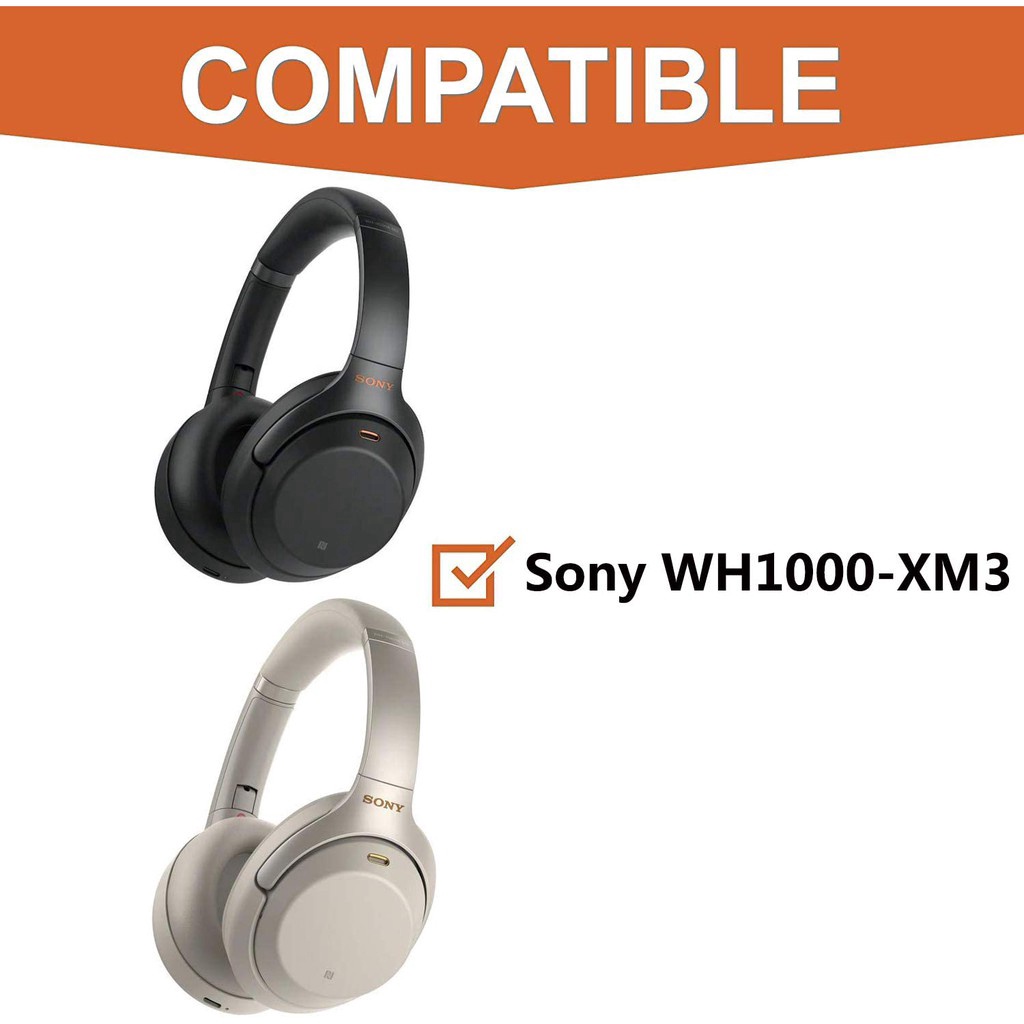 ⊕Replacements Ear Pads for Sony WH1000XM3 OverEar Headphones (2pcs
