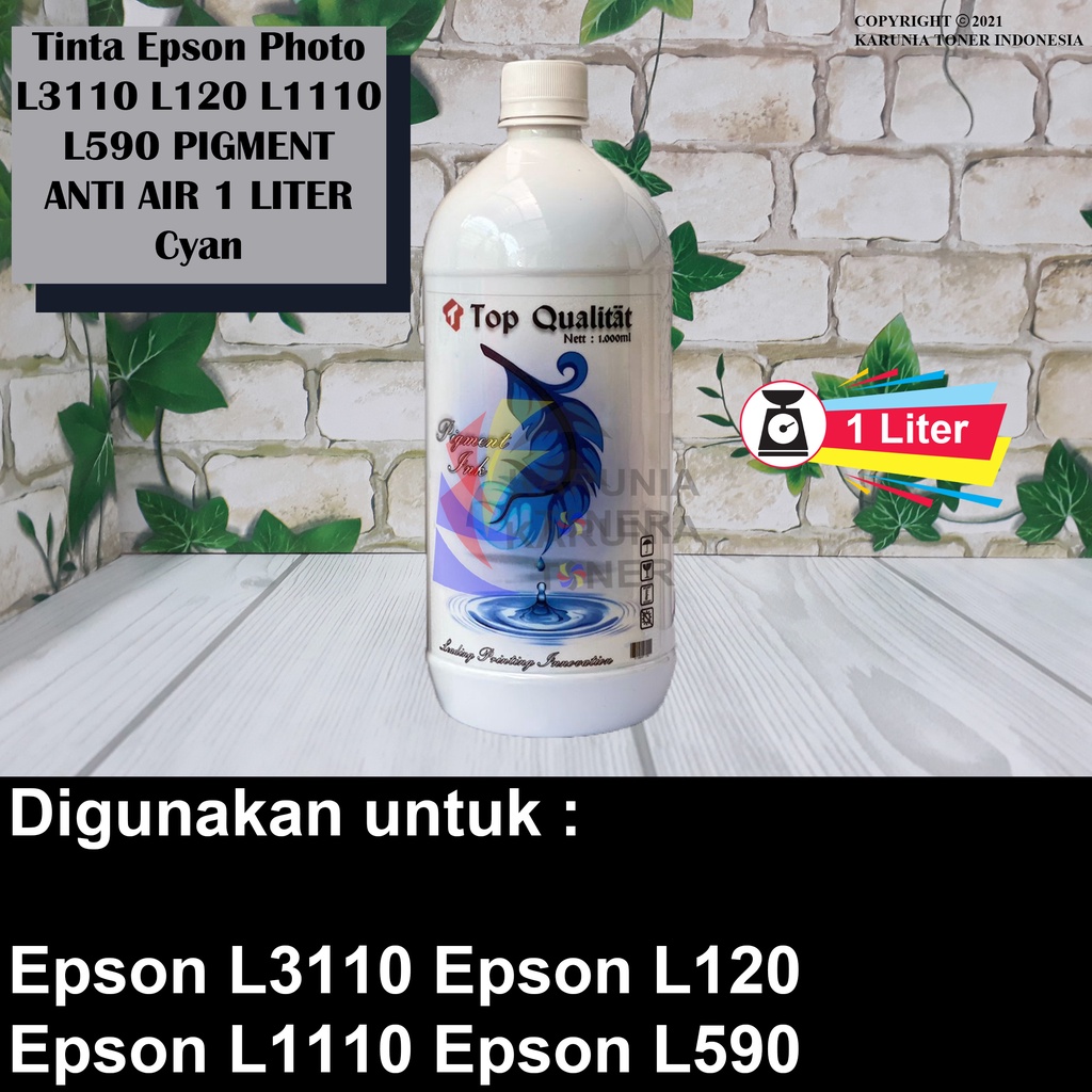 Multicolor Pigment Ink Waterproof 1L for Epson Printer L3110 L120 L1110