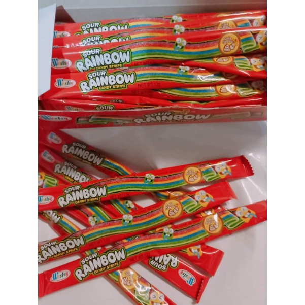 SOUR RAINBOW | FRUIT STRIPE CANDY 30PCS | Shopee Philippines