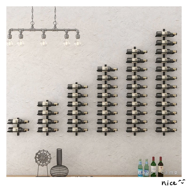 European style wall hanging wine rack simple modern wine rack wrought ...