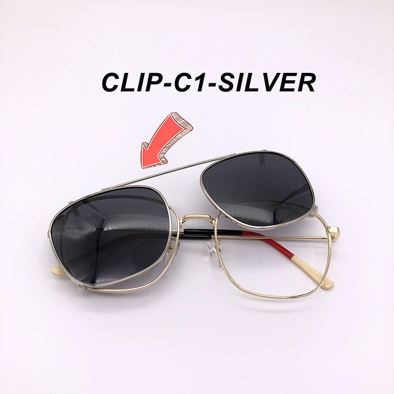 (YUZHU) Replaceable Lens Eyeglasses Metal Square Anti Radiation Eyeglasses  for Women Korean Fashion Anti Blue Light Eyeglasses