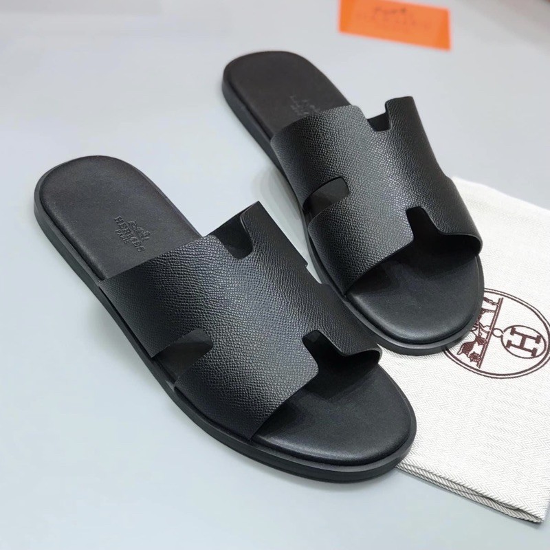 Leather Slippers With Rubber Sole And video For Men | Shopee Philippines