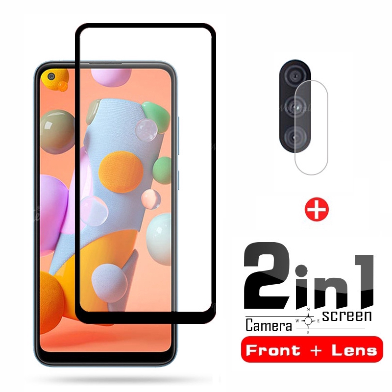 Samsung A11 S23 FE Tempered Glass Full Coverage Samsung Galaxy A20 A21 A21S  A31 A41 A50S A51 A71 M01 M51 M31 Full Glue Screen Protector Protective