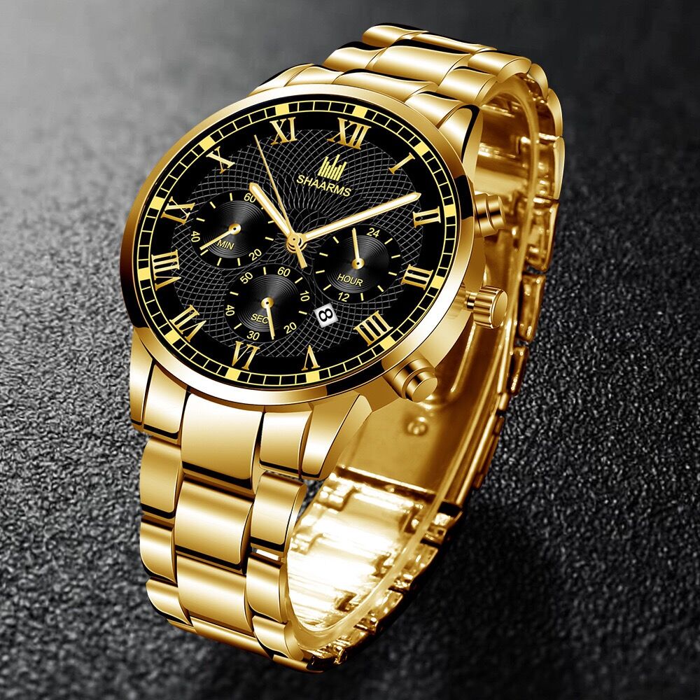 Pure gold watch mens hot sale