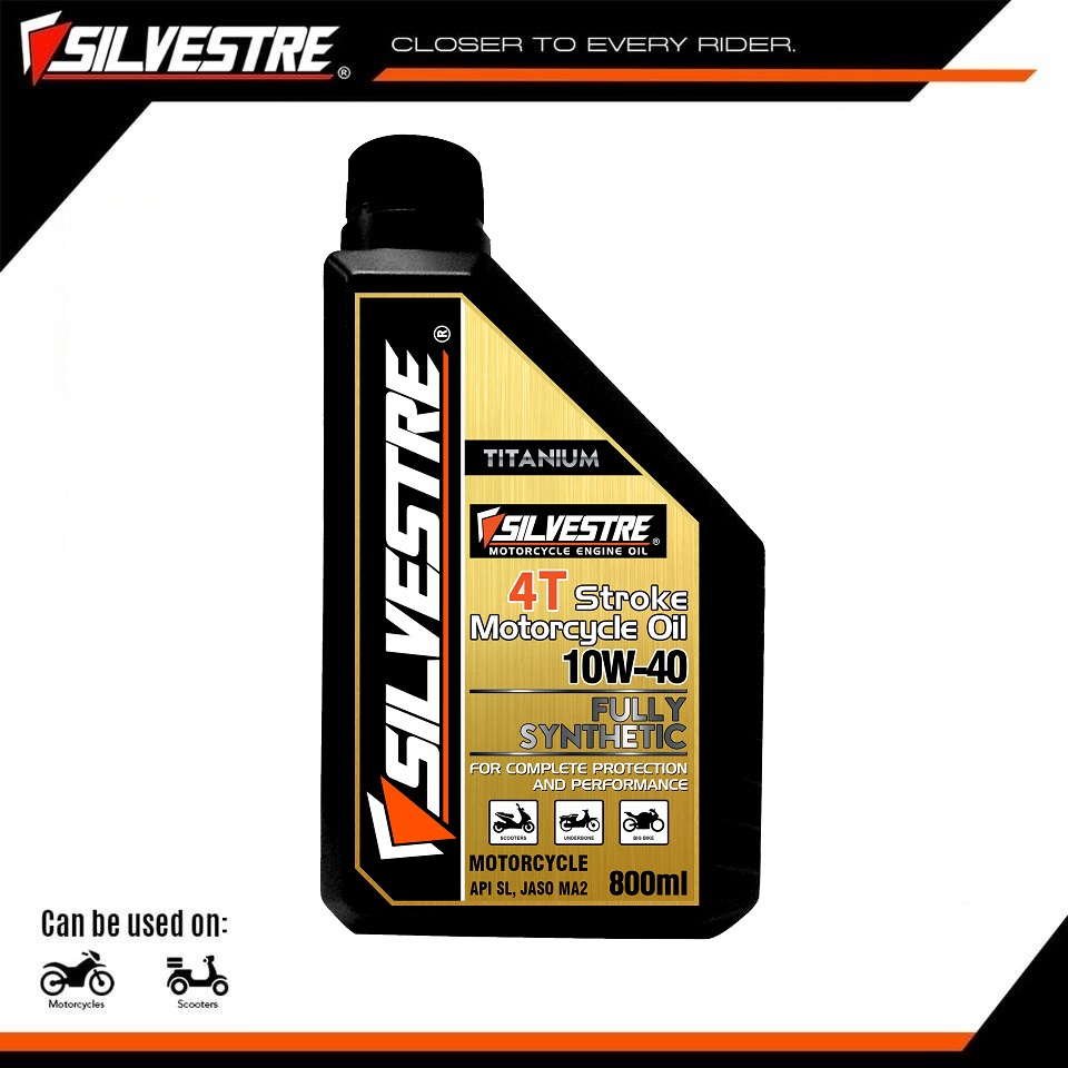 SILVESTRE Engine Oil 10W-40 (Fully Synthetic Motorcycle Engine Oil) API ...