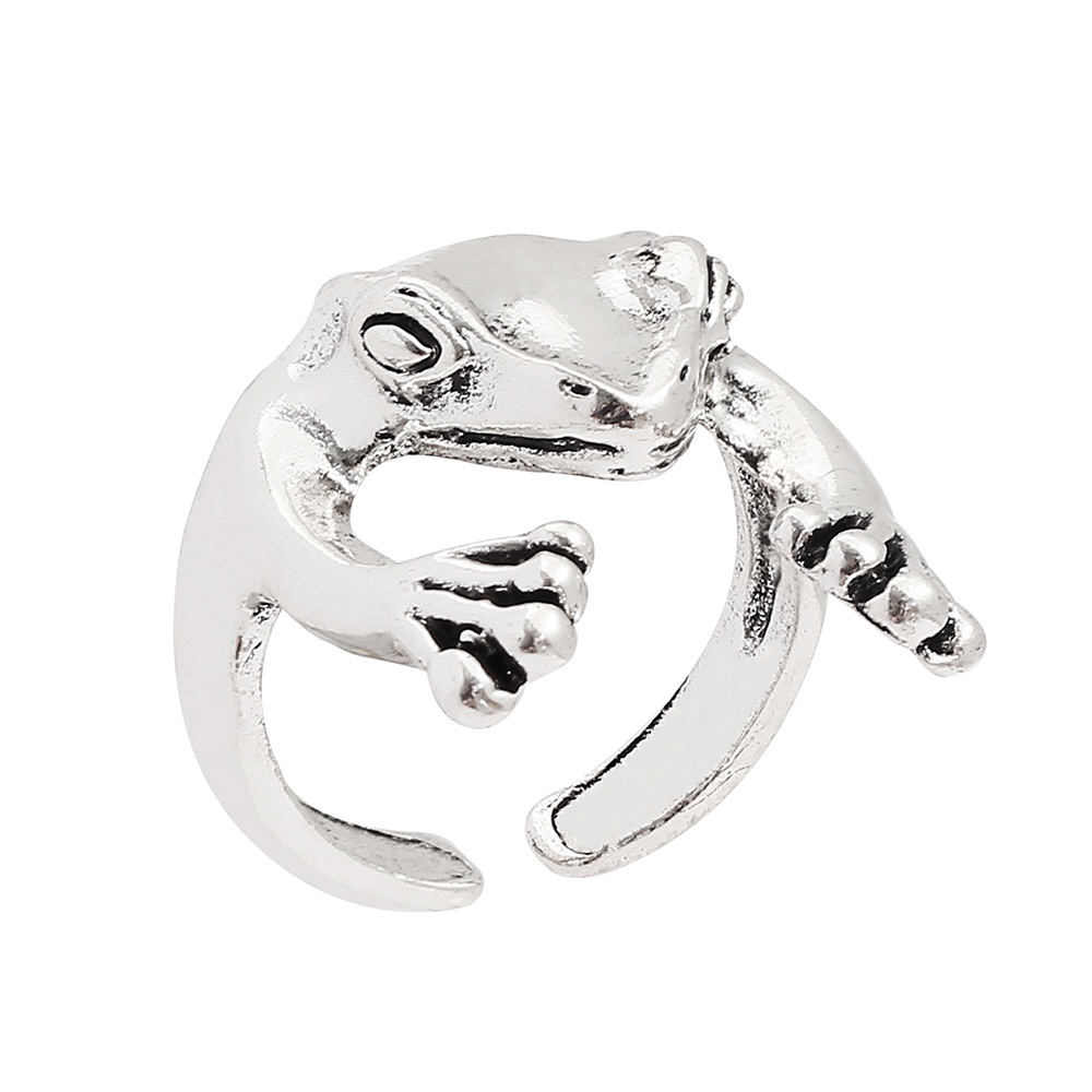 Korea Dongdaemun Ring Frog Hug Shape Hip Hop Metal Electroplating ...