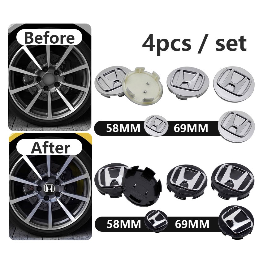 4-Piece Alloy Red Skull Face Wheel Center Caps – Replacement Emblem Stickers For Car Rims
