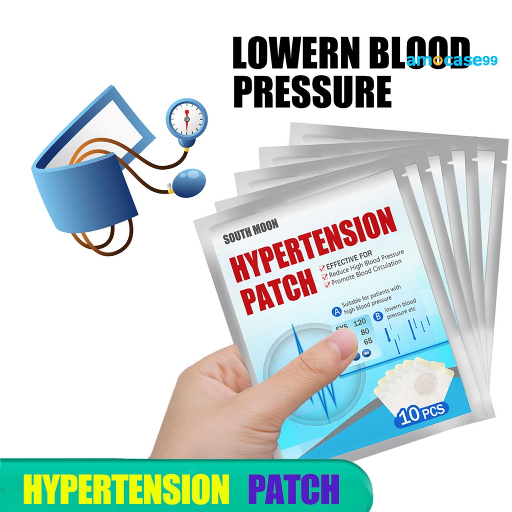 AM 10Pcs Antihypertensive Sticker Easy to Use Portable Herbal Extracts ...