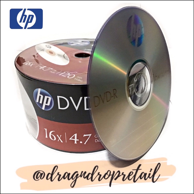 HP DVD-R DVDR DVD R 16x 4.7GB Blank Disc Shrink Wrap by 50’s or 10’s ...