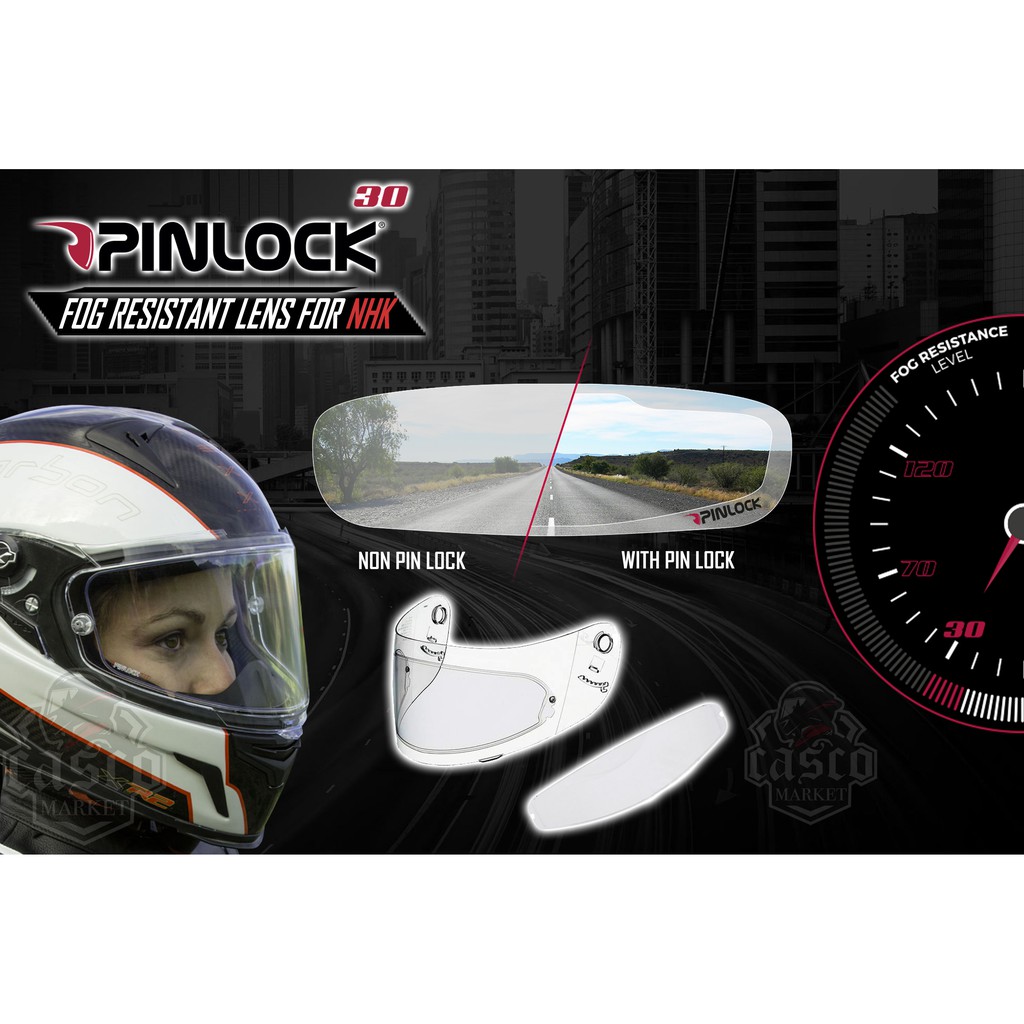 PINLOCK30 FOG RESISTANT LENS NHK Pinlock for Gptech, Gp1000, Race Pro
