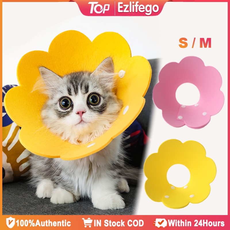 Pet Cat Cone Collar Elizabeth Circle Cat Recovery Collar EVA Flower