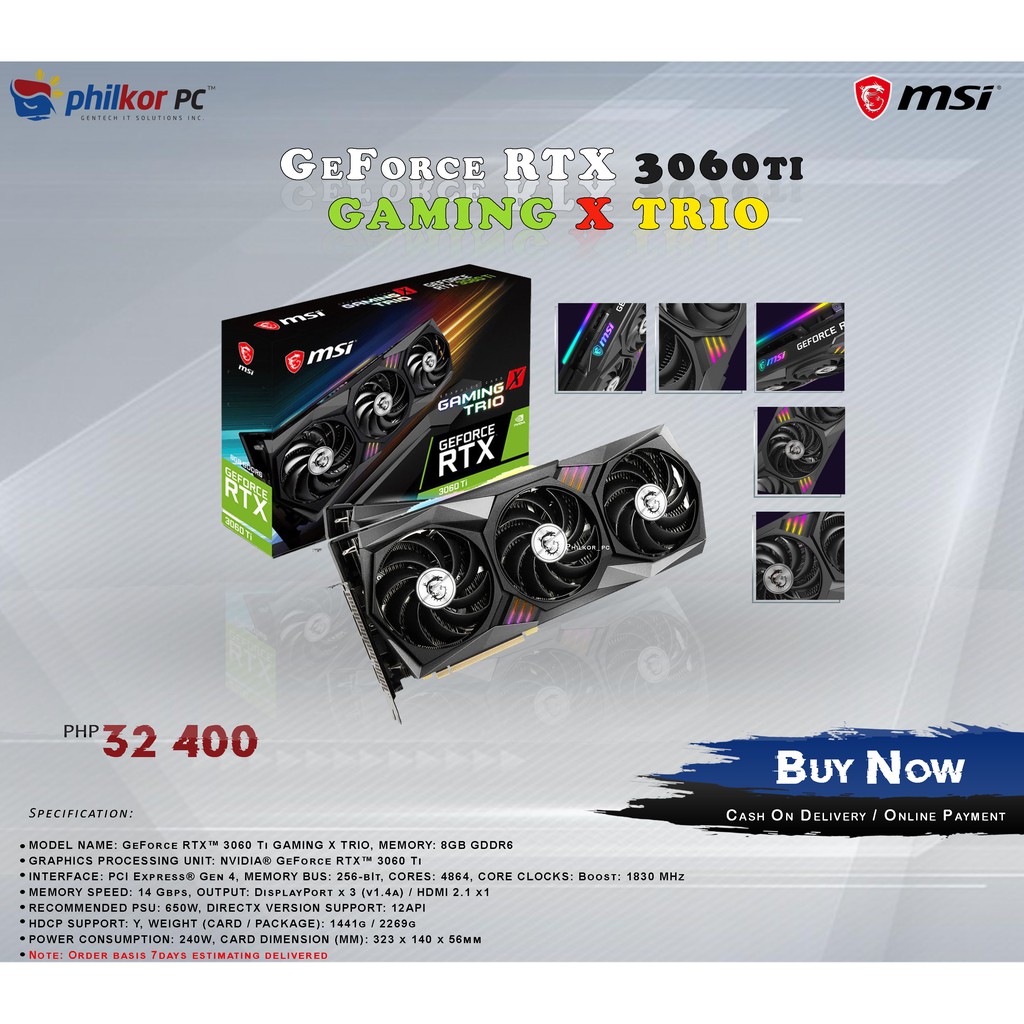 Msi 3060 Ti Shopee Jual MSI GeForce 3060 Ti GAMING X 8GB GDDR6
