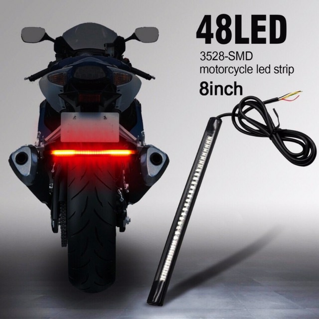 48 LED SMD Light Strip Motorcycle Rear Tail Brake | Shopee Philippines