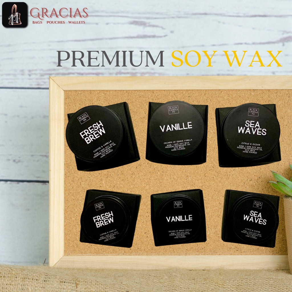 Black Candle PH SoyWax Scented Candle 40ML Shopee Philippines