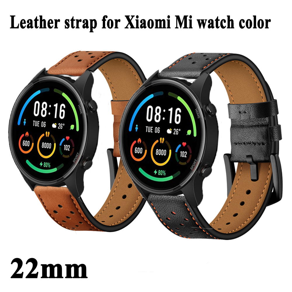 xiaomi Mi Watch color strap Leather Strap for xiaomi mi watch color Smart  Watch Band