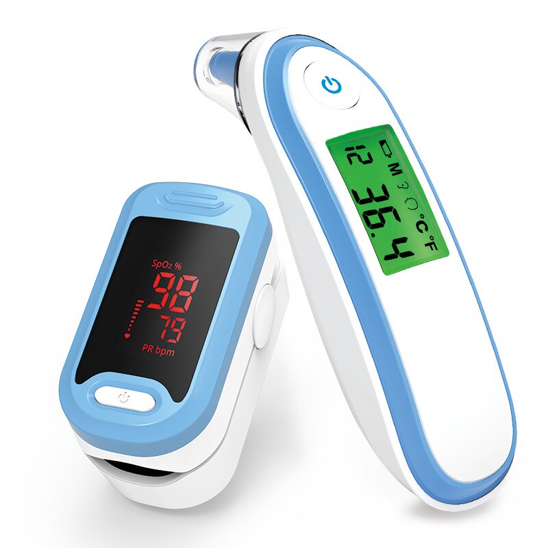 BOXYM Medical Fingertip Pulse Oximeter & Baby Infrared Thermometer Family Health Care Travel