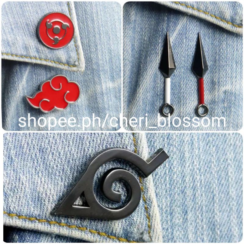 NARUTO Signs Shuriken Badge Pin Brooch Lapel | Shopee Philippines