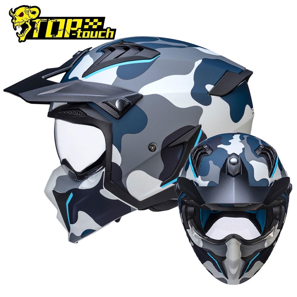 ⋮ ️Men's Full Face Motorcycle Helmet Double Anti-Fog Lens ATV Casco ...