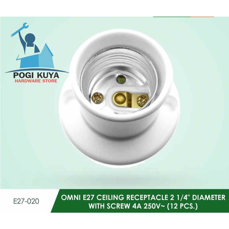 Omni E27 Ceiling Receptacle With Screw E27-040/30/20/E-14-015 | Shopee ...