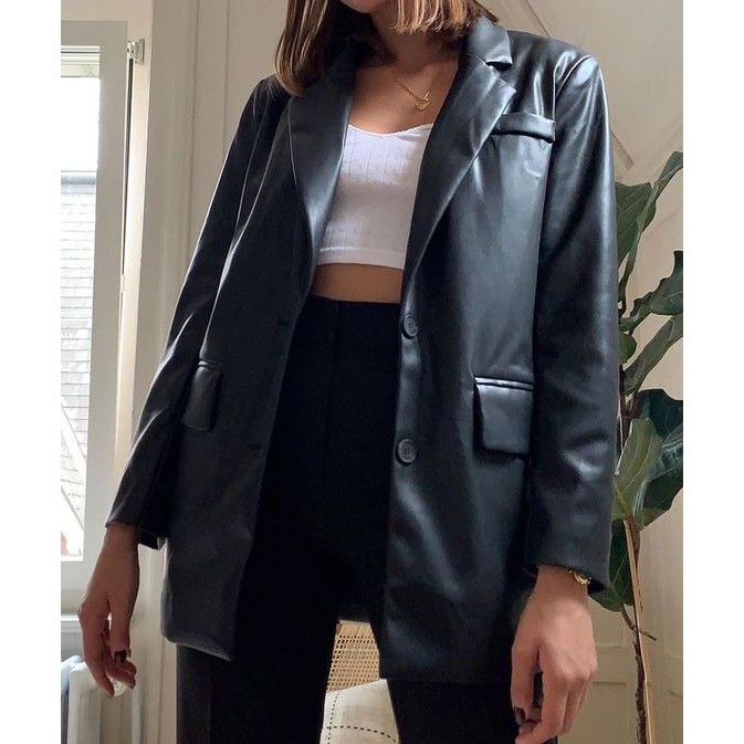 Anntte LEATHER BLAZZ - Y2K OUTFIT - LEATHER BLAZER - AESTHETIC OUTFIT ...
