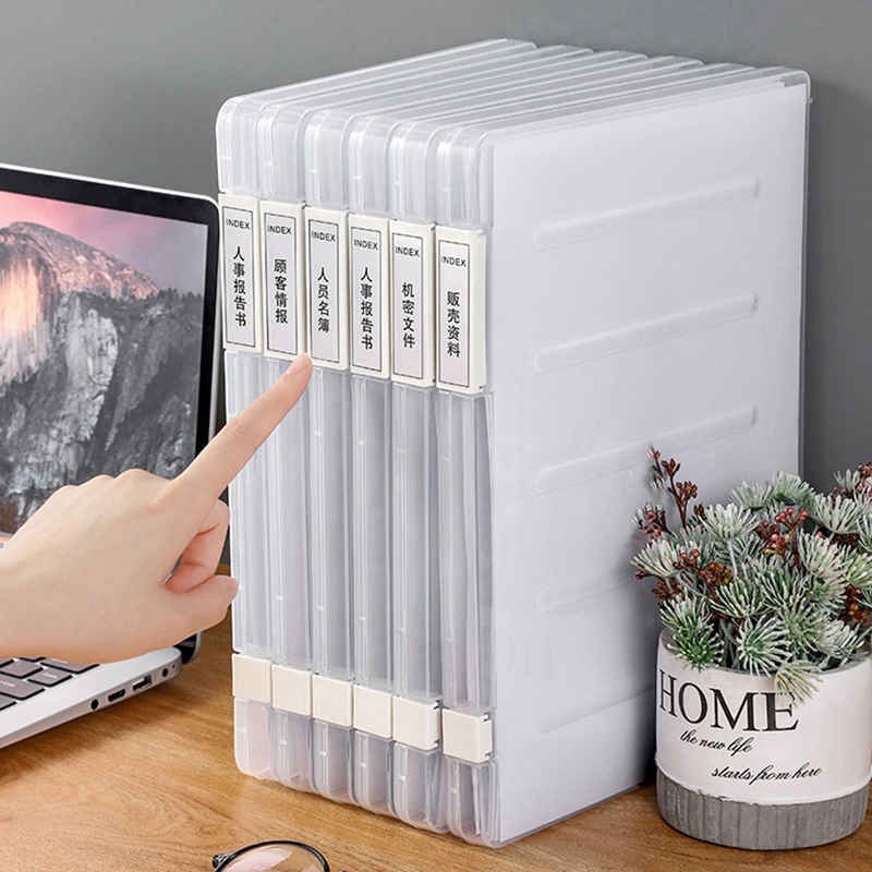A4 Transparent File Folder Large Capacity Paper Data Book File ...