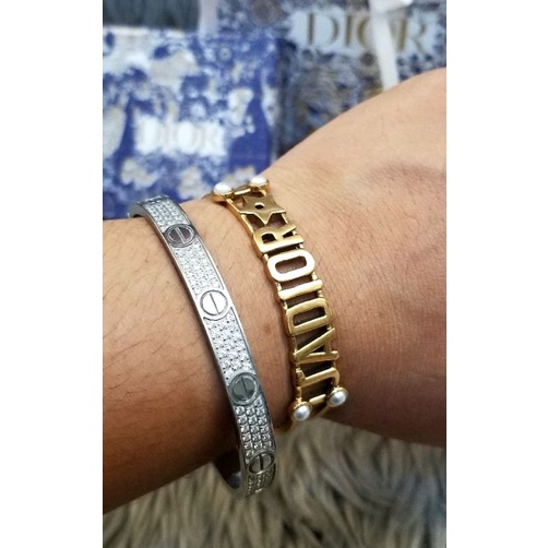 CD 'JADIOR' Antique Brass Open Bangle | Shopee Philippines