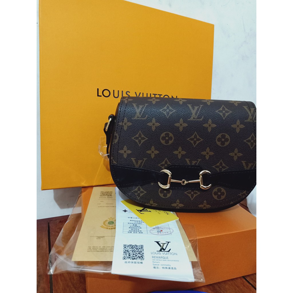 JANECATS Louis Vuitton Sling Bag Black Mono Topgrade Quality
