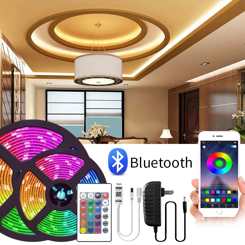 5M 10M 15M 20M LED Strip Lights RGB 5050 Bluetooth Smart Flexible Neon ...